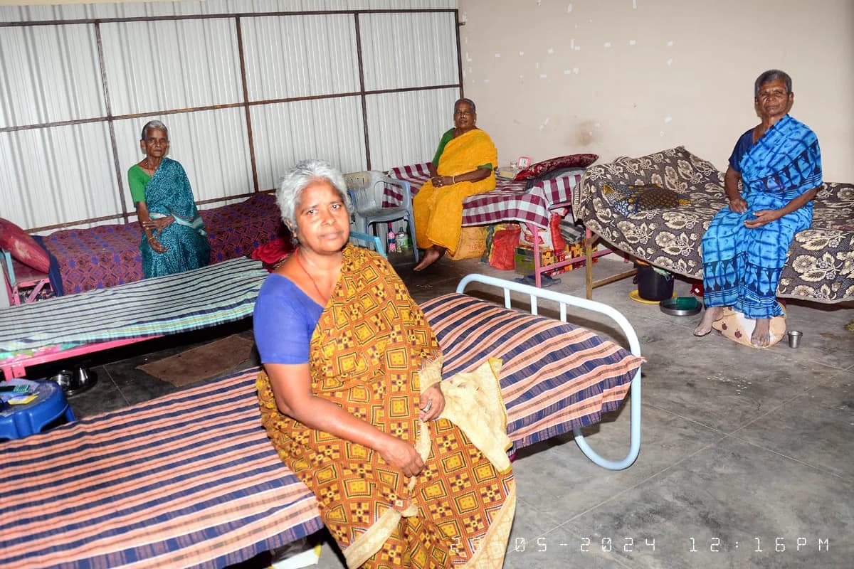 Older women in a shared room at the home