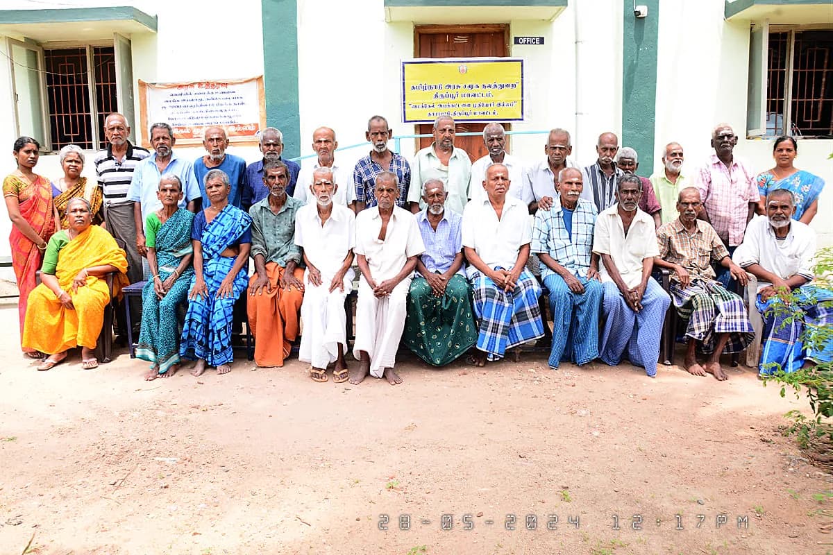 A large group of Michael Trust residents and caregivers